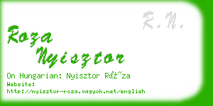 roza nyisztor business card